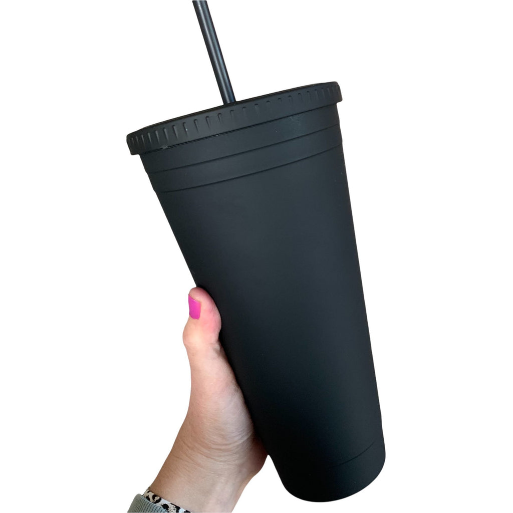 32oz Matte Black Mega Tumbler CUP ONLY, add decal separately