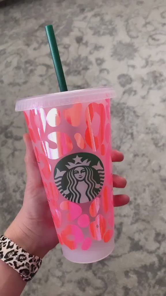 Leopard-ized CUPS Blender Bottle Shaker Bottle, Tumbler, Cold Cup or DIY option! Leopard Print Shaker Cup- Leopard Starbucks Cold Cup