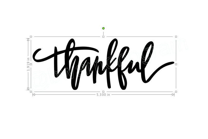 Thankful Shaker Decal- Computer Decal- Car decal- Tumbler Decal- Thanksgiving- Thankfulness- Fall Decal- DECAL ONLY