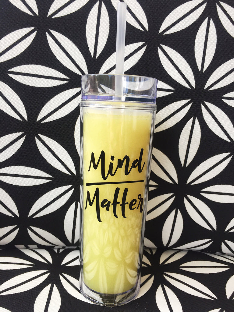 Mind over Matter Decal- Shaker Decal ----- Cup Decal- Laptop Sticker - Workout Quote - Coach gift - Crossfit- Beachbody Coach - DECAL ONLY