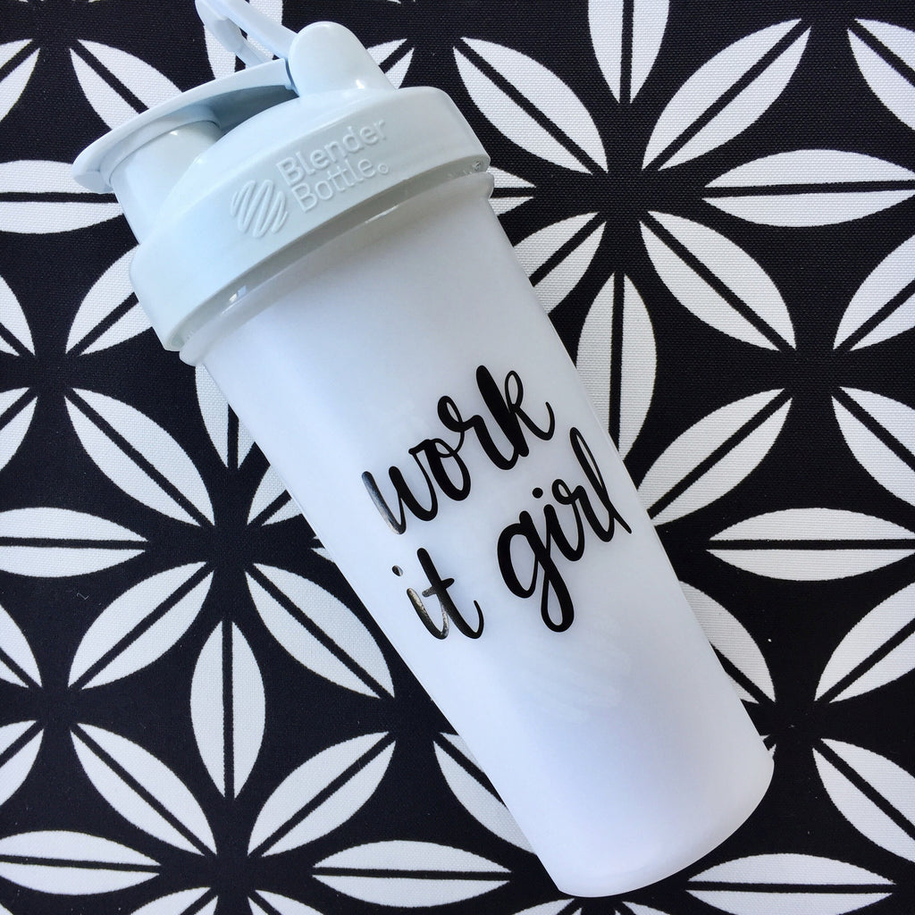 Work it, Girl Decal- Shaker Decal ----- Cup Decal- Laptop Sticker - Workout Quote - Coach gift - Crossfit- Beachbody Coach - DECAL ONLY