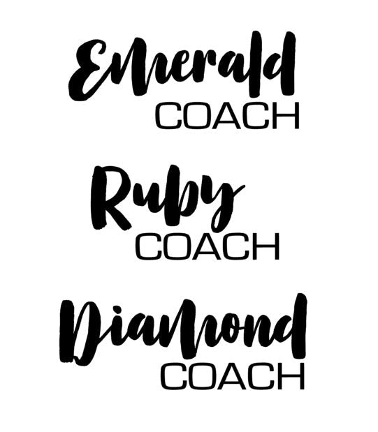 Rank Decals- Diamond, Ruby, Emerald COACH