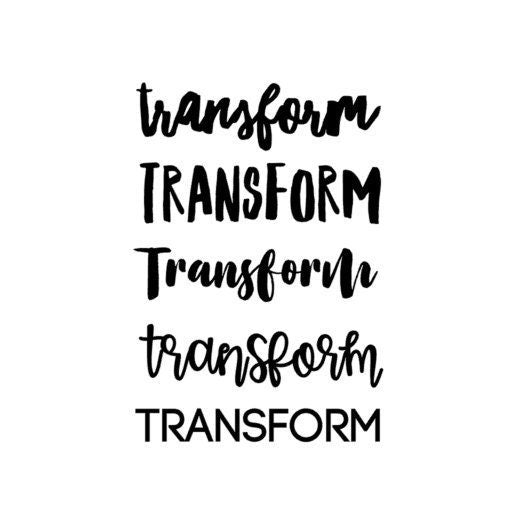 Transform Decal- Shaker Decal ----- Cup Decal- Laptop Sticker - Workout- Coach gift - Transform 20- Crossfit- Beachbody Coach - DECAL ONLY