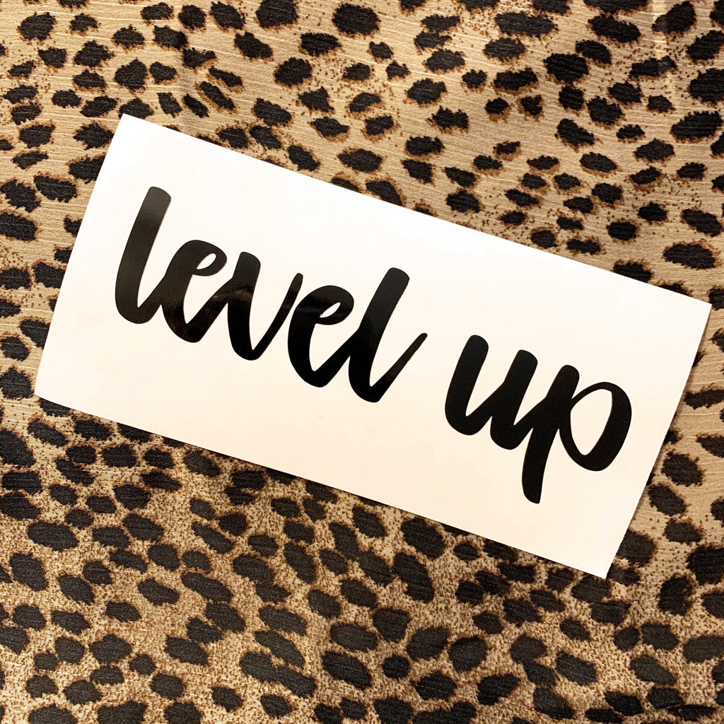 Level Up Shaker Decal - DECAL ONLY - workout decal - inspirational - girlboss - boss babe