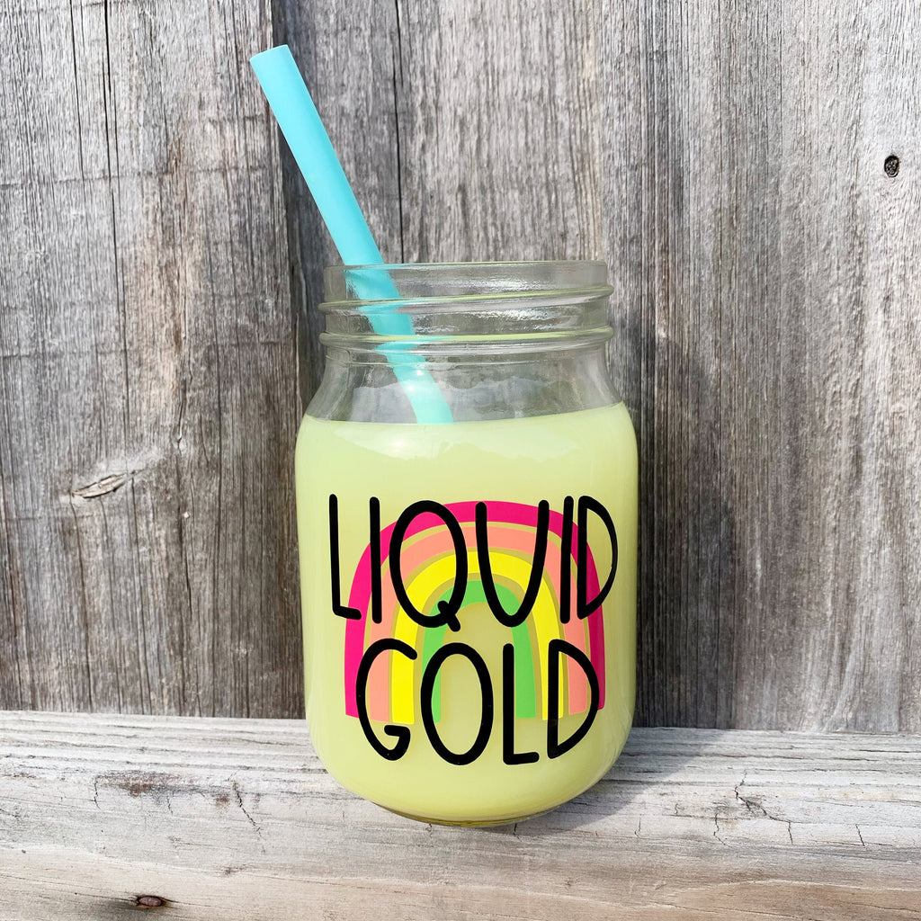 Liquid Gold/ Go Go Juice Rainbow Decal - Rainbow Decal - Boho rainbow - Energize - Preworkout DECAL ONLY