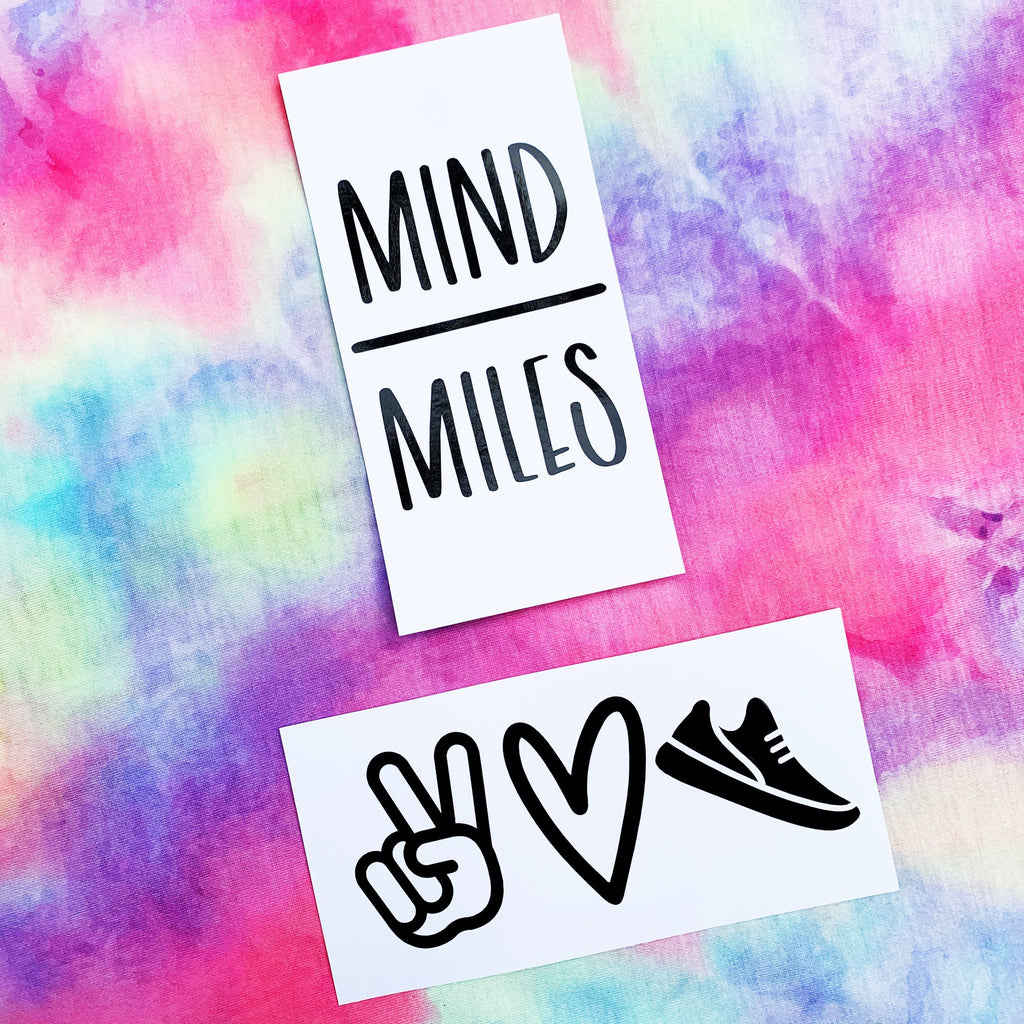 Ready to Run Decal Collection- Running Decals- Breakaway Babe- Running Theme Decals- Peace Love Run- Energize - Decals ONLY