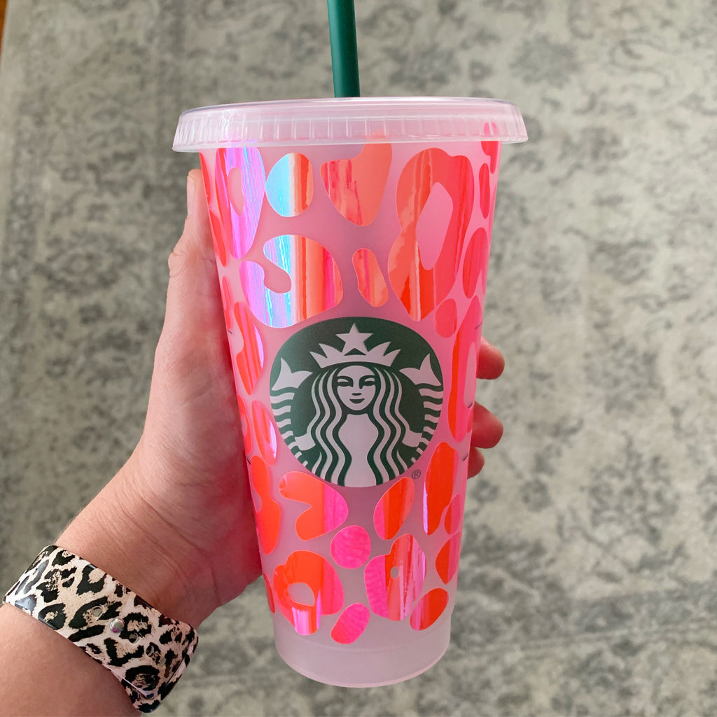 Leopard-ized CUPS Blender Bottle Shaker Bottle, Tumbler, Cold Cup or DIY option! Leopard Print Shaker Cup- Leopard Starbucks Cold Cup