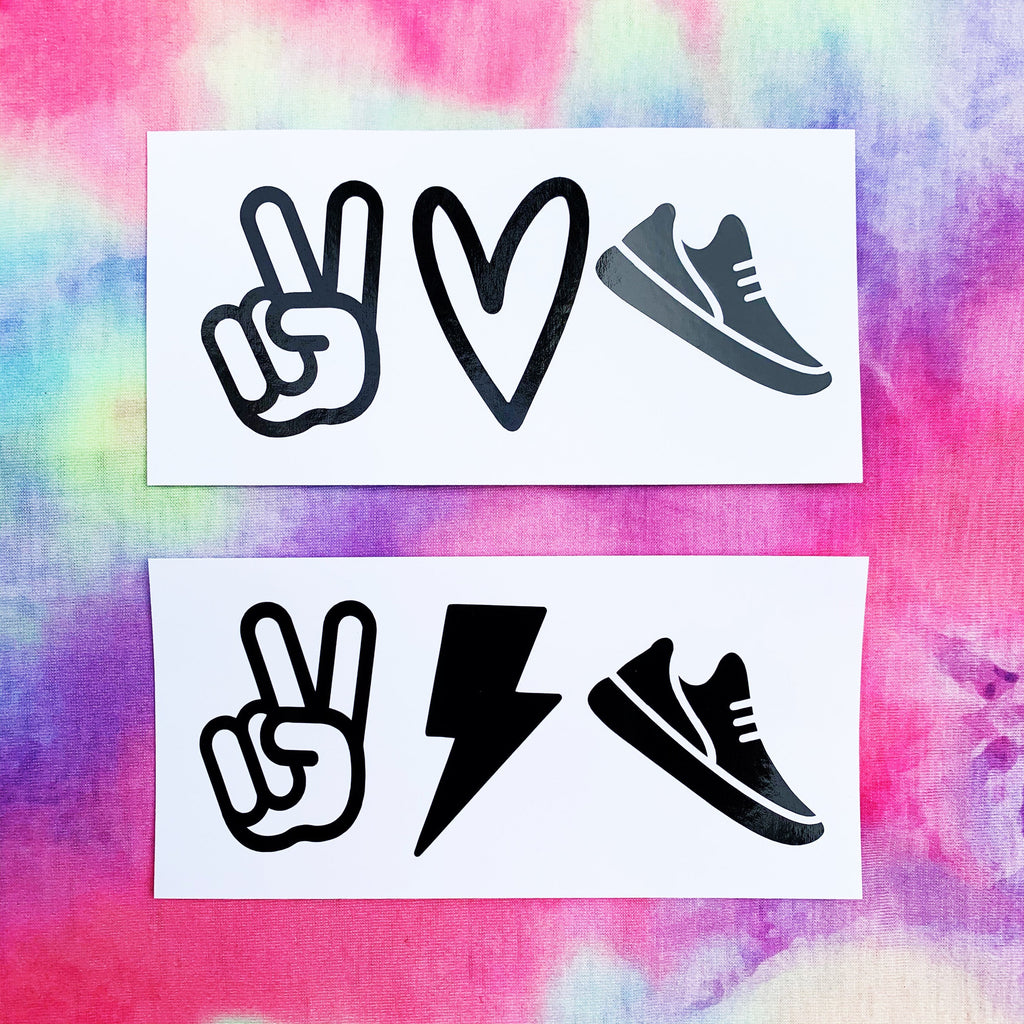 Ready to Run Decal Collection- Running Decals- Breakaway Babe- Running Theme Decals- Peace Love Run- Energize - Decals ONLY