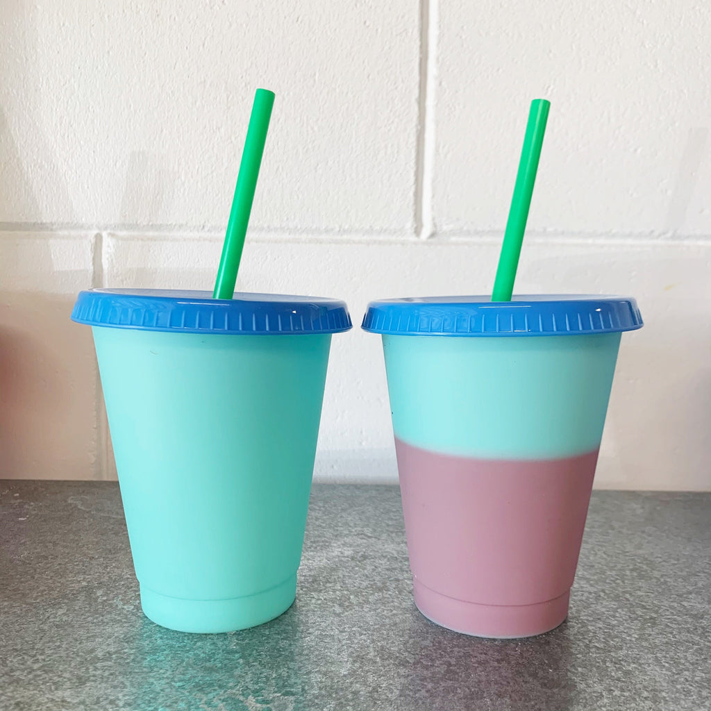 Pastel Color Changing Cold Cup 16 or 24oz - Color Changing Cold Cup- Personalized Cup- Blank Cold Cup (DECAL NOT INCLUDED) Venti Grande