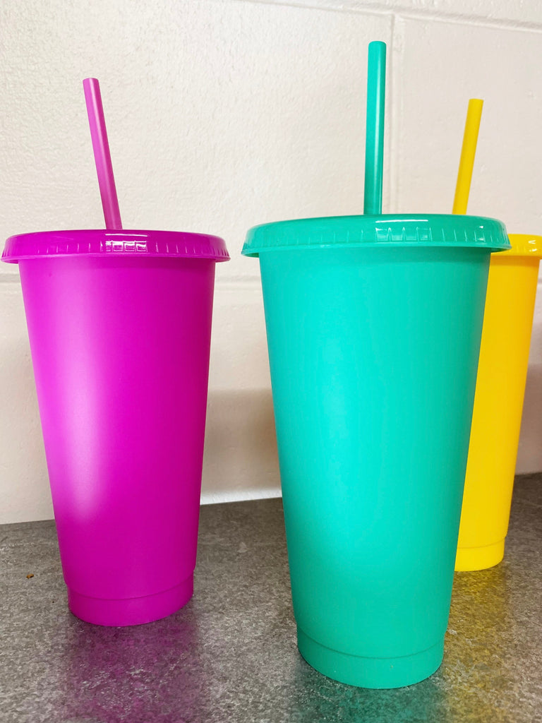 Gem Tone Reusable Cold Cup - 24oz Blank Cold Cup (DECAL NOT INCLUDED)