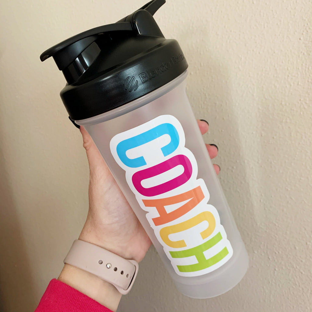 COACH Vinyl Sticker sized for Shakers or Cold Cup - Beachbody Coach- Energize Decal- Cup NOT included- 9 week control freak - SC prize