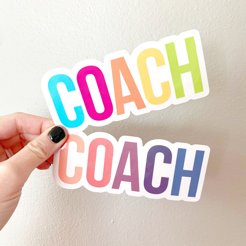 COACH Vinyl Sticker sized for Shakers or Cold Cup - Beachbody Coach- Energize Decal- Cup NOT included- 9 week control freak - SC prize