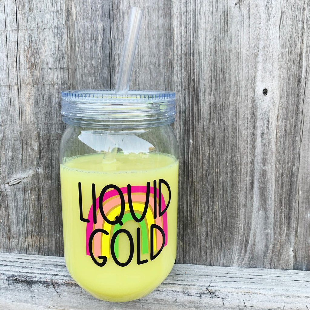 Liquid Gold/ Go Go Juice Rainbow Decal - Rainbow Decal - Boho rainbow - Energize - Preworkout DECAL ONLY