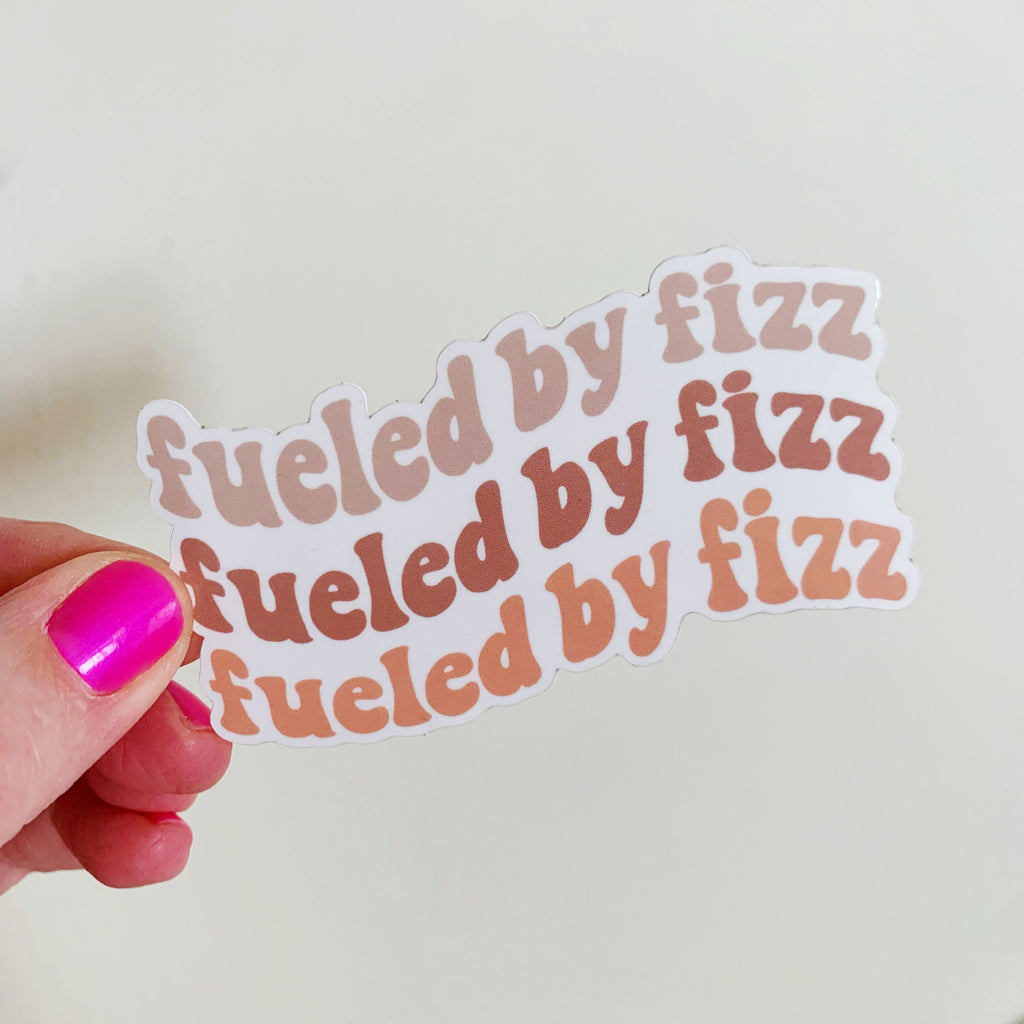 Fueled by Fizz Retro Sticker- For Cups, Shakers, Water Bottles, Laptop-Anywhere! BonBabe Fizzy Vibes Arbonne Fizz Cup Bon Babe- Sticker Only