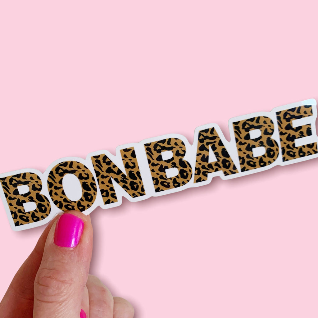 Bon Babe Leopard Sticker- Large size for Cups, Shakers, Water Bottles, Laptop-Anywhere! BonBabe Fizzy Vibes Arbonne Fizz Cup- Sticker Only