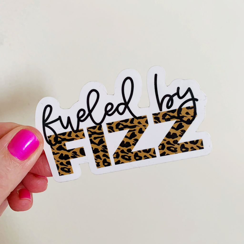 Fueled by Fizz Leopard Sticker For Cups, Shakers, Water Bottles, Laptop Anywhere! BonBabe Fizzy Vibes Arbonne Fizz Cup Bon Babe Sticker Only