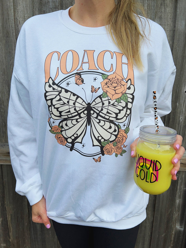 COACH Retro Butterfly Crewneck Gildan 18000 Unisex Sizing Small - 5XL