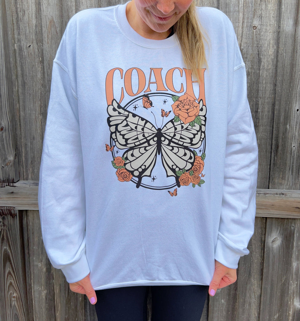 COACH Retro Butterfly Crewneck Gildan 18000 Unisex Sizing Small - 5XL