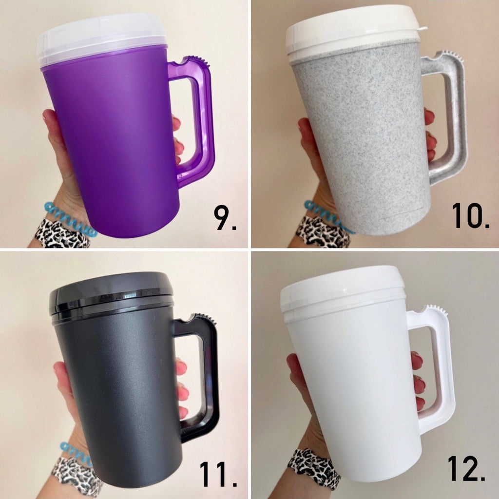 22oz or 34oz MEGA MUG! Double Wall Insulated Hot/Cold Thermos Mug - Hospital Mug- Blank (decal NOT included) Retro 90s Trucker Mug-Mega Mugs