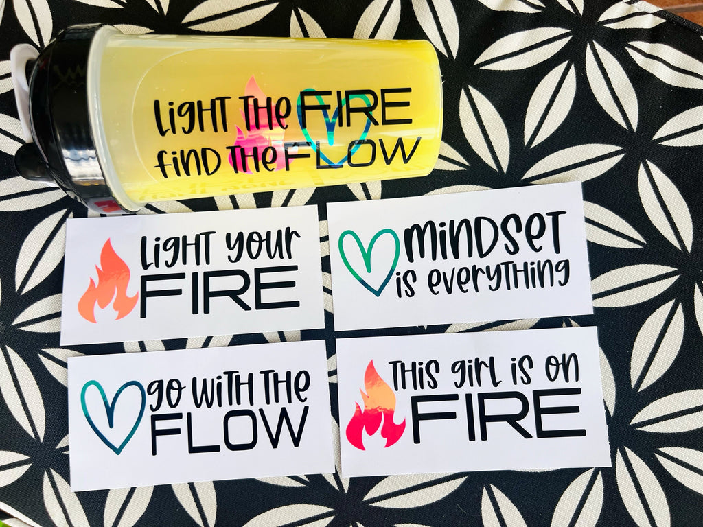 Light Your Fire, Find your Flow Collection- Workout Inspired - Energize Decal