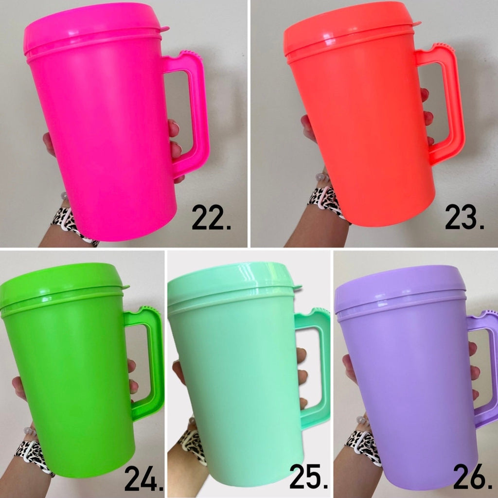 22oz or 34oz MEGA MUG! Double Wall Insulated Hot/Cold Thermos Mug - Hospital Mug- Blank (decal NOT included) Retro 90s Trucker Mug-Mega Mugs