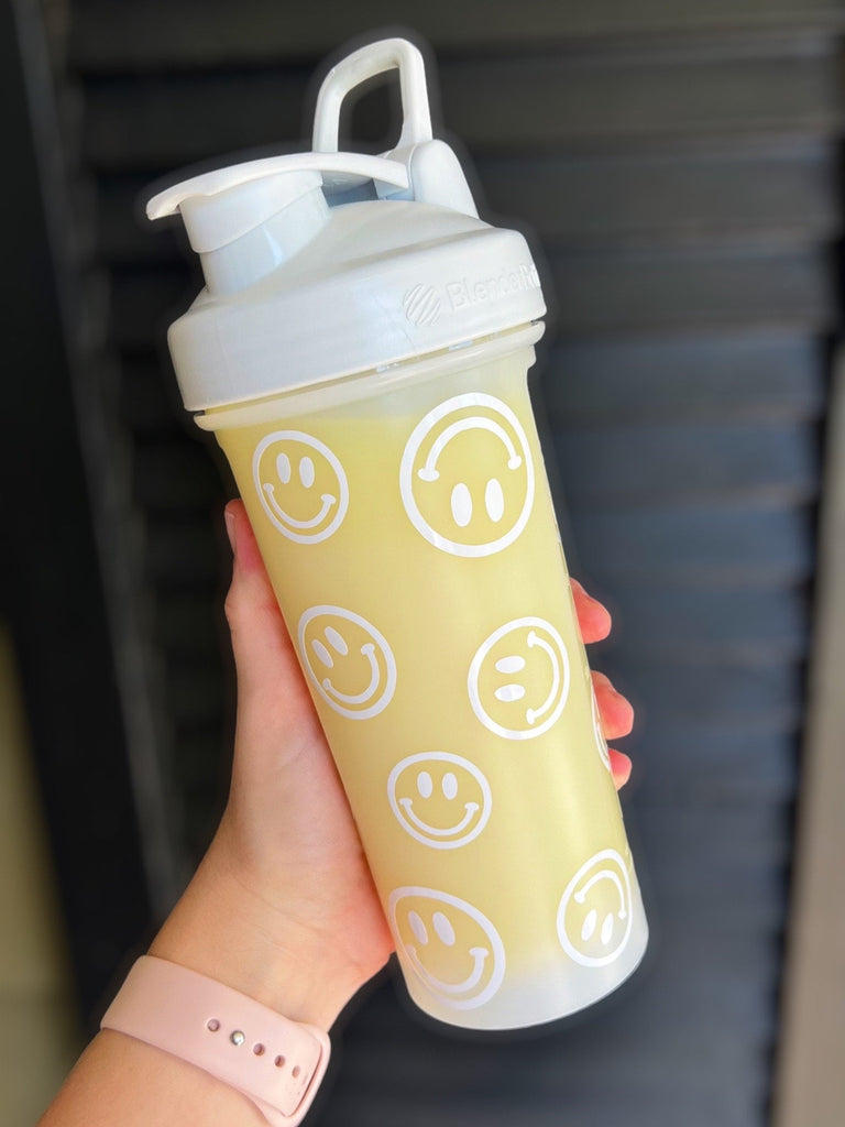 Leopard Print or Smiley Face Wrapped Blender Bottle